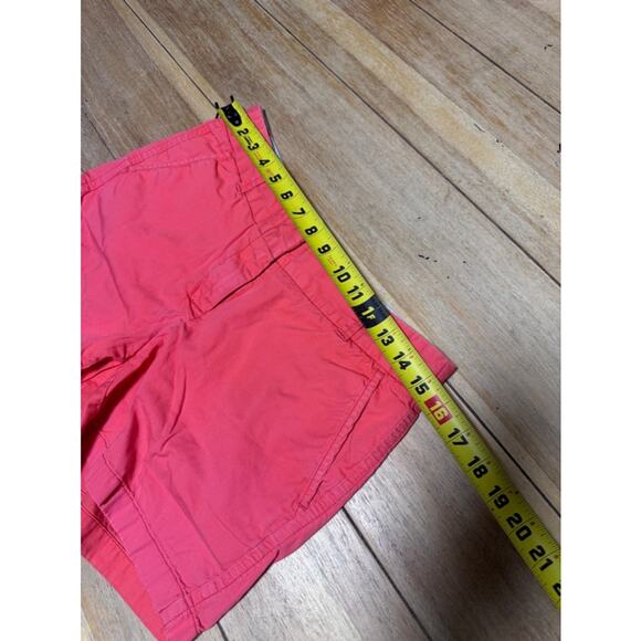 J Crew Broken In 100% Cotton Coral Chino Shorts Women’s Sz 4, Flat Front Beachy - Picture 3 of 9